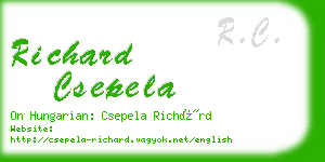 richard csepela business card